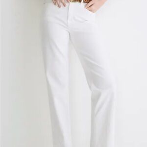 J. Crew White Straight Leg Jeans Crisp and Versatile